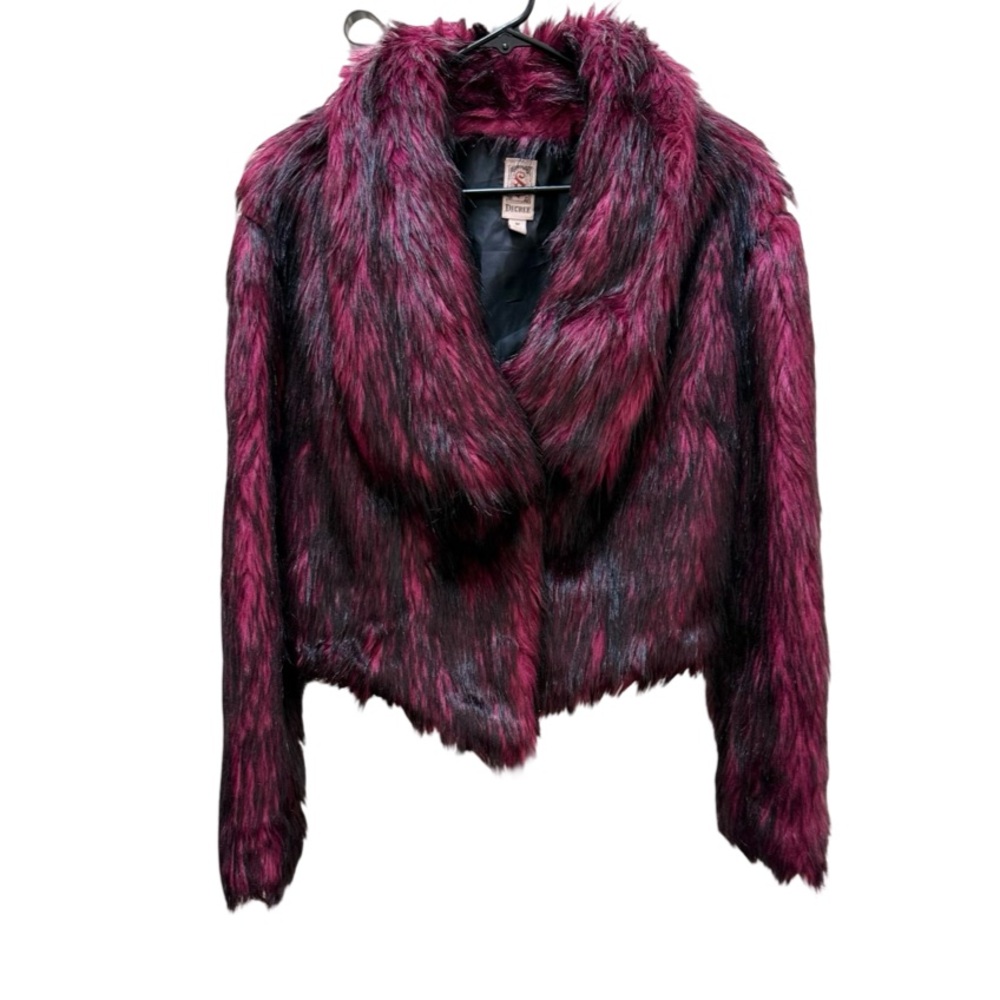 Dramatic Faux Fur Goth Jacket – M